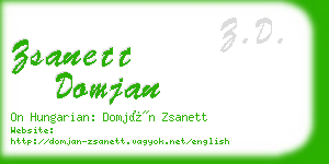 zsanett domjan business card